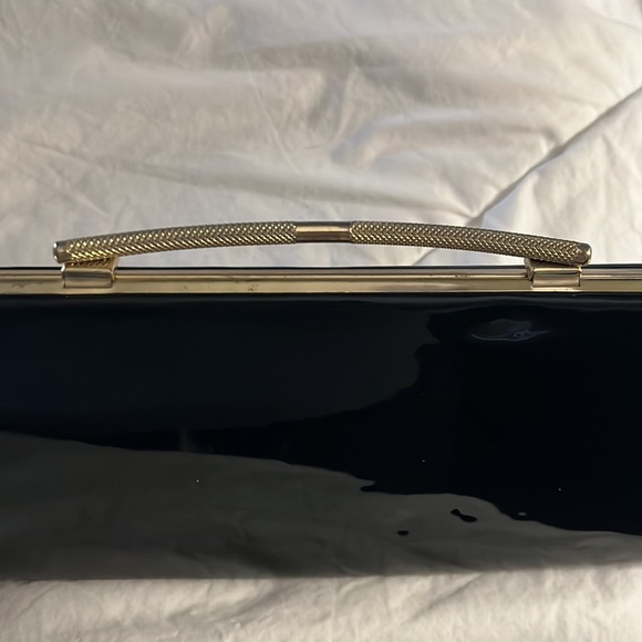 Vintage black patent leather clutch. - Picture 3 of 4
